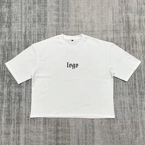 Camiseta Corta Personalizada para Hombre, Hombros Caídos, Lisa, de Algodón Pesado de 300 g/m², 100% Algodón, Corte Holgado y Cuadrado - Product Image 1