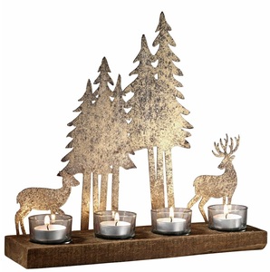 Portavelas Navideño, Decoración para Mesas de Cena Navideña, Centros de Mesa de Temporada, Repisas de Chimenea y Decoración Festiva - Product Image 6