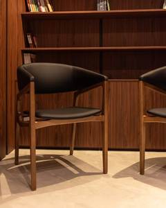 Chaise de salle à manger moderne en bois, fauteuil rembourré, chaise d'appoint en bois massif pour salle à manger, restaurant, hôtel - Product Image 3