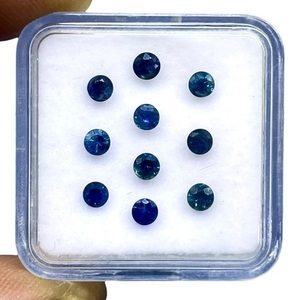 Zafiro azul natural de Ceilán de 3 mm, corte redondo, piedra preciosa suelta, zafiro azul a precio de mayoreo, lote al por mayor para la fabricación de joyas. - Product Image 1