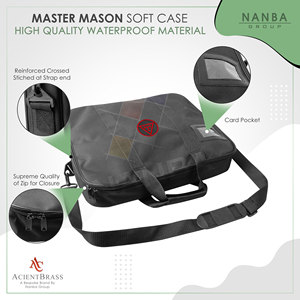 Masonic <b>Apron</b> Waterproof Royal Arch – Red Embroidery | Cordura Fabrics Freemason Bag with Strap & Inner Pocket – Provincial - Product Image 4