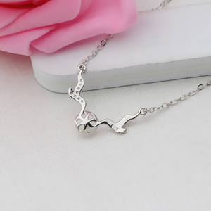 Collier pendentif en argent S925 avec chaîne claviculaire ange, ensemble de perles DIY 8-9, accessoires, nouveau 366 - Pendentifs et breloques tendance pour femmes - Product Image 3