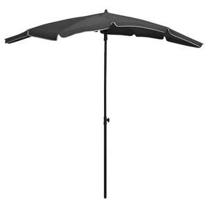 Parasol de jardin inclinable en acier anthracite de grande taille et bases en polyester durable - Product Image 1