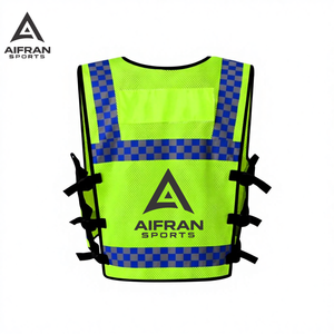 เสื้อกั๊กสะท้อนแสงความปลอดภัยสูง Aifran ระบายอากาศได้ดี เหมาะสำหรับการลาดตระเวนจราจรและการปั่นจักรยาน - Product Image 2