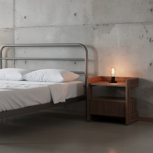 Mesa de Noche de Madera de Teca Convertible de Alta Calidad, Hecha en Indonesia, Madera Maciza para Dormitorio, Sala de Estar y Comedor - Product Image 1