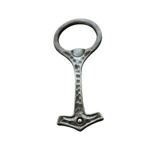 Abridor de botellas de hierro forjado a mano, personalizado, con acabado en polvo negro, para decoración de eventos y fiestas. - Product Image 4