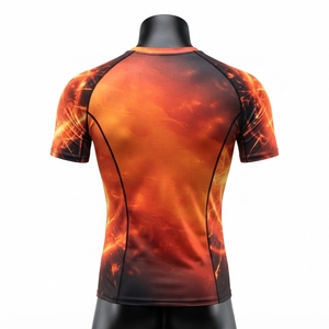 T-shirt de compression à manches courtes pour homme style Bape – Vêtement de sport athlétique avec motif graphique pour l'entraînement - Product Image 4