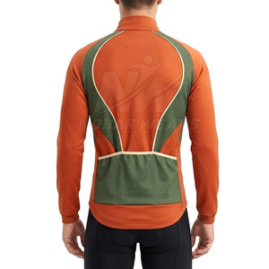 Lightweight <b>Cycling</b> Outerwear With Full Front Zipper Breathable Panels Wind Protection <b>Reflective</b> Trim And Comfortable Athletic - Product Image 6