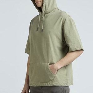 Conception OEM, sweat-shirt surdimensionné à manches longues à double couche, personnalisé, 100% coton, tissu tricoté d'hiver, taille plus pour hommes - Product Image 2