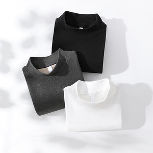 เสื้อถักผู้ชายแบบเรียบง่ายสีพื้นสองด้าน สไตล์วินเทจ ทรงเข้ารูป ป้องกันขนร่วง พร้อมโลโก้ด้านหน้า รับผลิตตามสั่งขายส่ง - Product Image 1