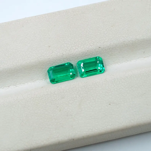 HAYAAT GEMS Natural Colombian Emerald Green <b>Cushion</b> Cut 1.10ct (6x4x3mm) (2 Pieces) for Jewelry Making - Product Image 4