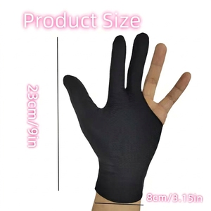 Guantes de Snooker para Hombre, de la Mejor Calidad, Antideslizantes, de 3 Dedos, Transpirables, de Color Sólido, Unisex - Product Image 3