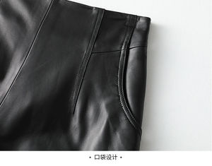 Shorts en similicuir PU pour femme, couleur unie, sur mesure, décontractés, taille haute, en similicuir, fabrication OEM - Product Image 3