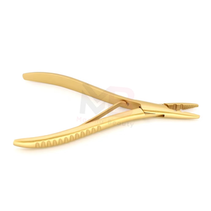 Hair <b>Extension</b> Pliers Custom Logo Gold Stainless Steel <b>Micro</b>-beads Pressing Curved Hair <b>Extension</b> Tools - Product Image 2