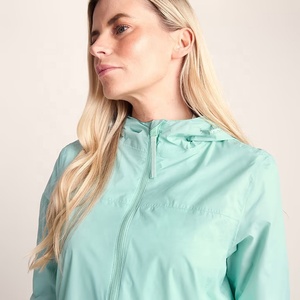 เสื้อแจ็คเก็ตบอมเบอร์สีเขียวมิ้นท์สำหรับผู้หญิง กันน้ำ น้ำหนักเบา มีซิป เสื้อกันฝนสำหรับฤดูใบไม้ร่วง เสื้อคลุมลำลองสำหรับกิจกรรมกลางแจ้ง - Product Image 6