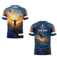 T-shirt en jersey pour homme avec sublimation |   T-shirt graphique en polyester respirant |   Chemise de sport à manches courtes et coupe régulière avec nom d'équipe personnalisé |