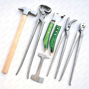 Professional Farrier Tools Kit Veterinary Instrument for Horse Foot Grooming Nipper Nail <b>Puller</b> Cutter Loop Knife Nail Gun - Product Image 2