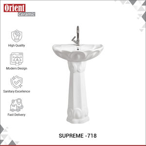 Lavabo de Pedestal de Diseño Moderno con un Solo Orificio, Fácil de Limpiar, Certificado ISO CE, Venta al por Mayor de Calidad Premium - Product Image 2