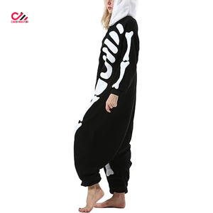 CARE MASTER Mono de Dormir de Forro Polar para Mujer, con Capucha, Manga Larga, Color Sólido, Cierre Frontal Completo, Ropa Casual de Otoño - Product Image 1