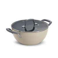 Ensemble de 2 casseroles en acier inoxydable triple couche, Kadhai Wok avec couvercle, poêle à frire de 24 cm, compatible avec les cuisinières à induction et à gaz