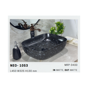 Vasque à poser en céramique design Neo 1053 Series pour salles de bain contemporaines de luxe - Product Image 1
