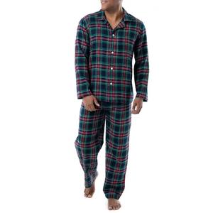 2026 Best-Selling <b>Men</b>’s Flannel Sleepwear <b>Set</b> Long Sleeve Top & Pants Soft Breathable Cotton Polyester <b>Pajamas</b> - Product Image 2