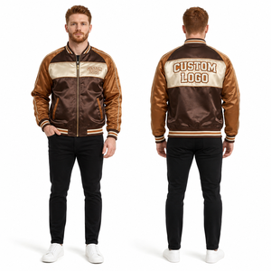 Veste en satin pour homme, personnalisable, vente en gros, pour fêtes, événements, mariages, danse, course, moto, printemps, automne, confortable, respirante, douce - Product Image 3