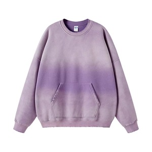 Sudadera Oversize de Cuello Redondo Estilo Pocket, Teñido Anudado, de Algodón Tejido, Casual, Unisex, para Otoño - Product Image 4