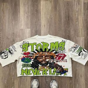 Stormy Never Run T-Shirt Men's Oversized Cropped Streetwear Short Sleeve 100% Cotton Jersey O-Neck Style Custom <b>Logo</b> - Product Image 1