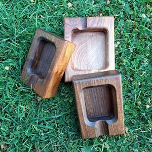 ที่เขี่ยบุหรี่ไม้แอชทำมือ/ที่ใส่ขี้บุหรี่พร้อมลายสลัก - Product Image 3