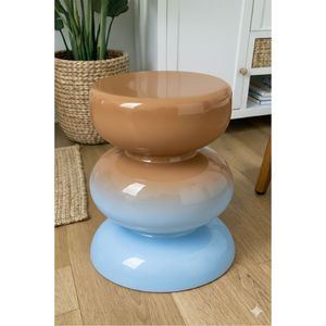 Mesa Auxiliar Moderna Minimalista con Degradado de Color, Mesa de Centro Redonda Pequeña, Mueble Creativo para Sala de Estar, Decoración - Product Image 1