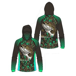 Chemise de pêche imperméable à logo personnalisé, séchage rapide, anti-UV, en Spandex/Polyester, style streetwear urbain, production en gros en usine - Product Image 6