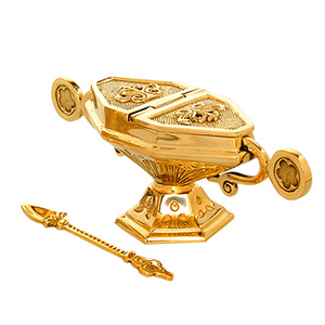 Incensario de Iglesia con Cuchara |   Incensario de Latón – DOUBLE VEE EXPORTS - Product Image 1