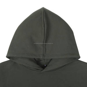 Sudadera con capucha de algodón lavado con ácido de 400GSM con logotipo personalizado técnica de toalla bordada ropa teñida hombro caído sudaderas gruesas desgastadas - Product Image 2