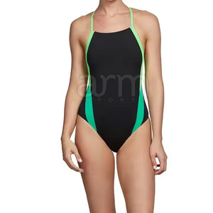 Traje de Baño Sostenible sin Costuras, Cómodo, con Contraste de Color, Transpirable, para Mujer - Product Image 4