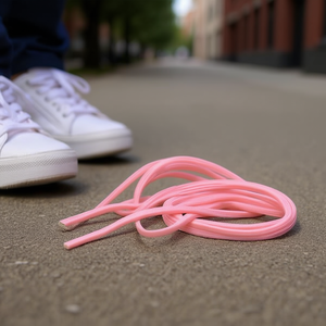 Laccio per scarpe Ilan 90cm rosa piatto per sneakers - Product Image 2