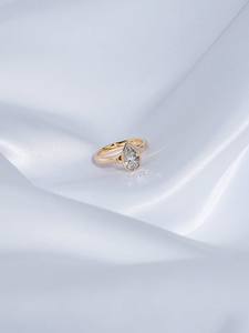 Bague en diamant de laboratoire taille poire 2,00 carats, or jaune 18K/14K/10K, bijoux de luxe pour fiançailles, fabrication directe OEM ODM - Product Image 3