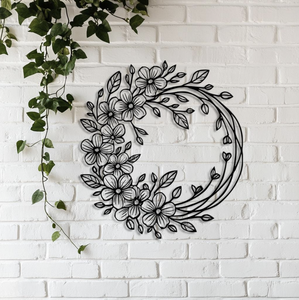 Luxury Metal Floral <b>Wall</b> Art Decorative Round <b>Flower</b> <b>Wall</b> Hanging Modern Living Room Bedroom Hotel Home Decor - Product Image 6