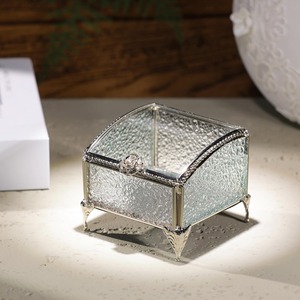 กล่องใส่เครื่องประดับวินเทจ กรอบโลหะกระจก กล่องเก็บเครื่องประดับคุณภาพพรีเมียม กล่องจัดระเบียบโชว์เครื่องประดับ - Product Image 4