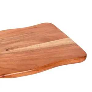 Planche de service rectangulaire en bois d'acacia naturel avec poignée pour fromage, pizza, apéritifs, plateau en bois durable antibactérien pour la cuisine - Product Image 2