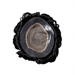 Perruque Toupee Miraje Model Taz Hair BD en Cheveux Humains Indiens Remy avec Ondulations Profondes et Ondulations Souples, Base en Dentelle et PU, 40-80g - Product Image 3