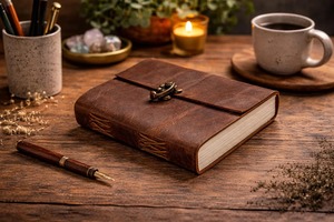 <b>Leather</b> Mini Journal Handmade Refillable Pencil Vintage Travel Diary Gift - Product Image 4