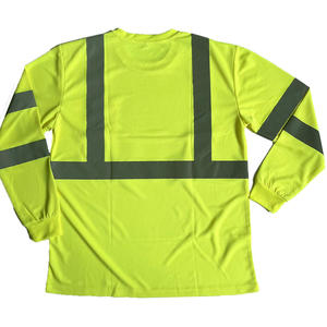Camisetas de Trabajo de Alta Visibilidad Reflectantes para Hombre, Camiseta de Seguridad de Secado Rápido - Product Image 1