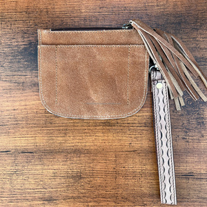 Porte-monnaie en cuir suédé de luxe pour femmes avec bracelet d'outillage porte-cartes en cuir véritable occidental porte-clés portefeuilles - Product Image 3