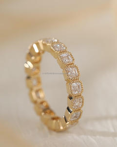 ผู้จัดจำหน่ายเครื่องประดับชั้นดีของขวัญสุดหรูสำหรับผู้หญิง cvddiamond ทองแข็ง10K VVS-VS กะรัตวงแหวนเพชรสำหรับปลูกในห้องปฏิบัติการที่ดีที่สุด - Product Image 3