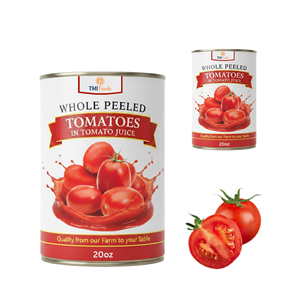 Top Notch Quality Factory Price Hot Sale Delicious Whole Peeled Tomatoes in Tomato Juice Bulk Packaging - Product Image 1