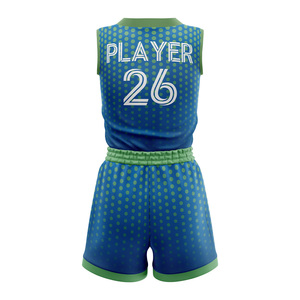 Uniformes de Baloncesto LUUK, Conjunto de Camiseta sin Mangas y Pantalones Cortos Sublimados, Absorbentes de Humedad, 100% Poliéster, Uniforme de Baloncesto Unisex para Adultos - Product Image 3