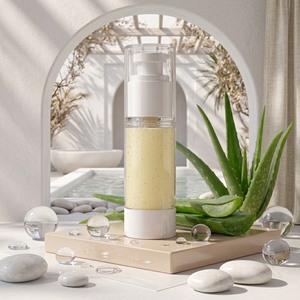 Crème hydratante pour le visage à l'aloe vera et à l'acide hyaluronique, crème hydratante pour le visage OEM ODM 30g en flacon sous vide, MOQ 700 - Product Image 4