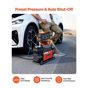 Compressore d'Aria Portatile 12V con Arresto Automatico, 7.14 CFM 150PSI, per Fuoristrada, con Display LCD Digitale - Product Image 3
