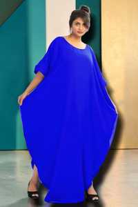 Vestido Kaftan Islámico Awais House Bride, Corte A, Georgette, Cristal, Simple, Largo hasta el Suelo, Mangas Largas, para Bodas, Festivales de Verano, Eid - Product Image 3